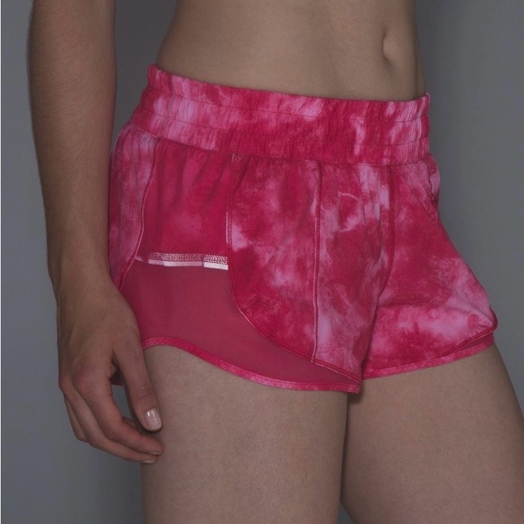 Lululemon Beat The Heat Shorts Tidal Trip Boom Juice Pink Size 10 | 2016 Retired - Picture 2 of 12